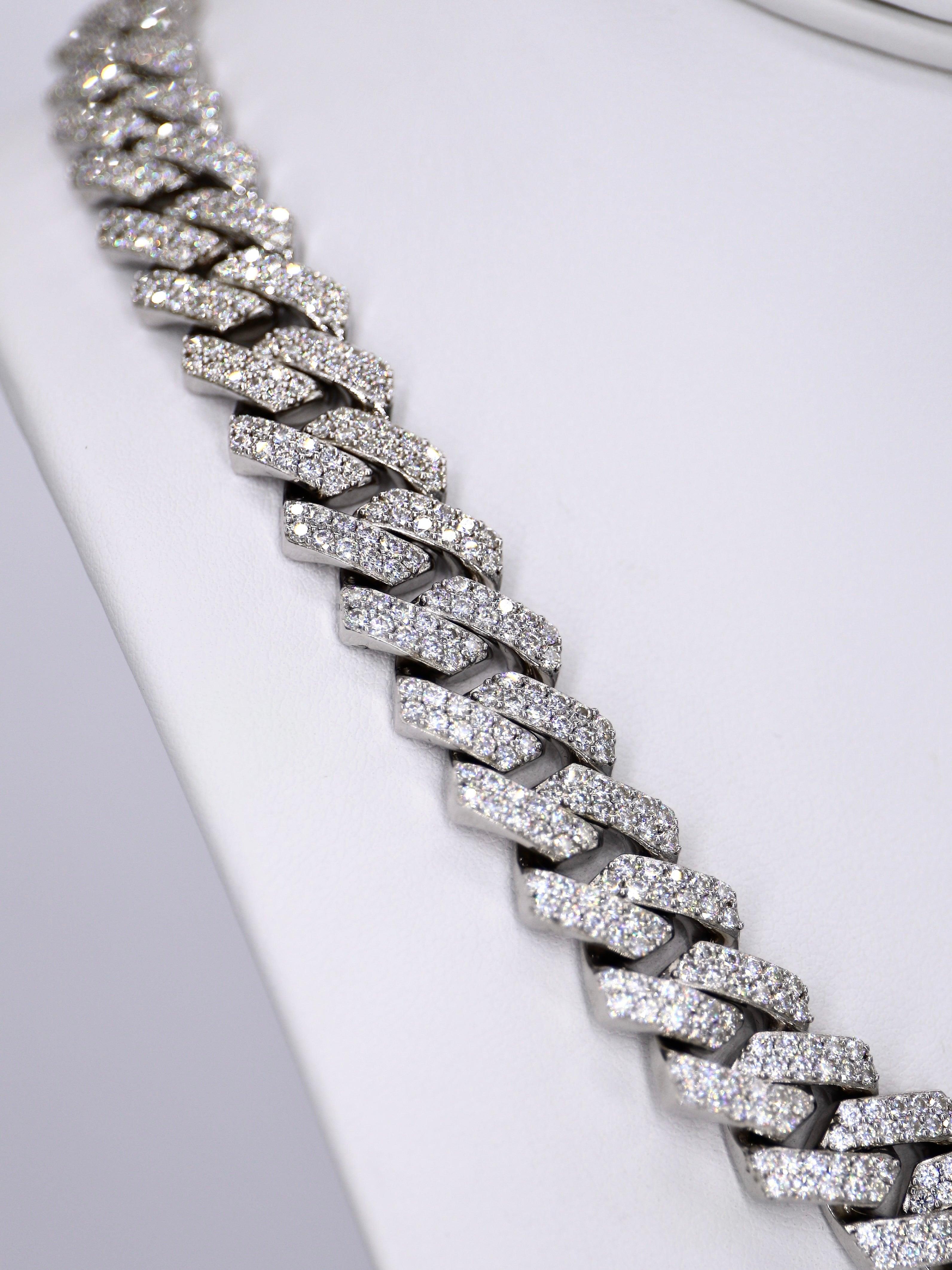2 Row VVS Moissanite Daimond 14MM 22Inch Cuban - Moissanite Bazaar - moissanitebazaar.com