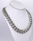 3 Row Curved VVS Moissanite Diamond 18MM 24Inch Cuban - Moissanite Bazaar - moissanitebazaar.com