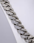 3 Row Curved VVS Moissanite Diamond 18MM 24Inch Cuban - Moissanite Bazaar - moissanitebazaar.com