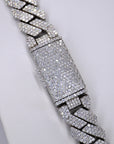 3 Row VVS Moissanite Diamond 18MM 24Inch Cuban - Moissanite Bazaar - moissanitebazaar.com