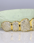 6 on 6 VVS Moissanite Diamond Grillz - Moissanite Bazaar - moissanitebazaar.com