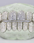 8 on 8 Capped VVS Moissanite Diamond Grillz - Moissanite Bazaar - moissanitebazaar.com