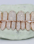 10 on 10 VVS Moisannite Diamond Grillz - Moissanite Bazaar - moissanitebazaar.com