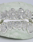 Invisible Set Princess Cut Diamond Grillz - Natural SII Quality - Moissanite Bazaar - moissanitebazaar.com