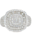 Raised Baguette Square VVS Moissanite Diamond Ring - Moissanite Bazaar - moissanitebazaar.com