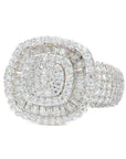 Raised Baguette Square VVS Moissanite Diamond Ring - Moissanite Bazaar - moissanitebazaar.com