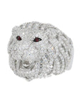 FULLY ICED Baguette LION VVS Moissanite Diamond Ring - Moissanite Bazaar - moissanitebazaar.com