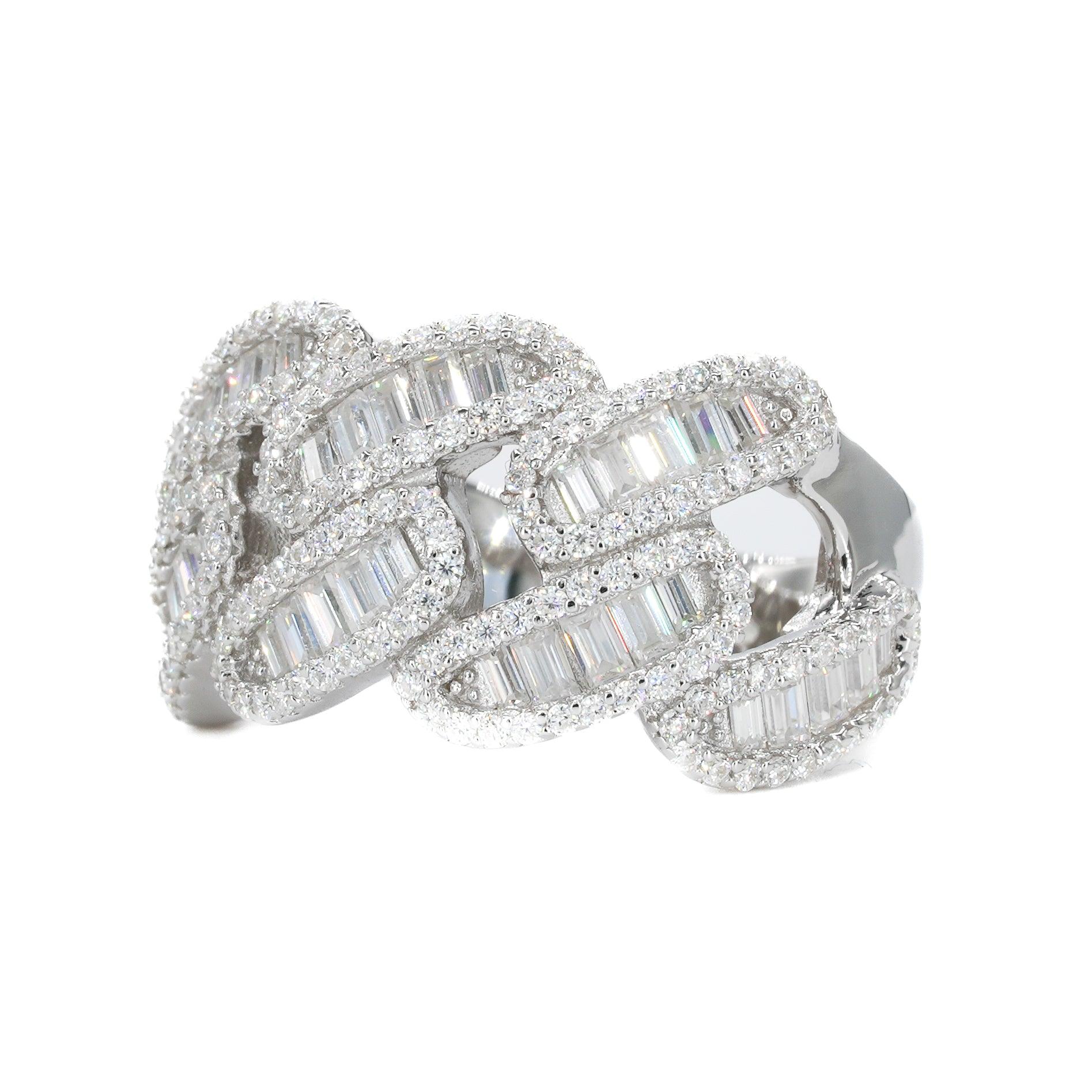 Gioielli Di Moda Hip Hop 13mm In Argento Massello 925 Moissanite Con