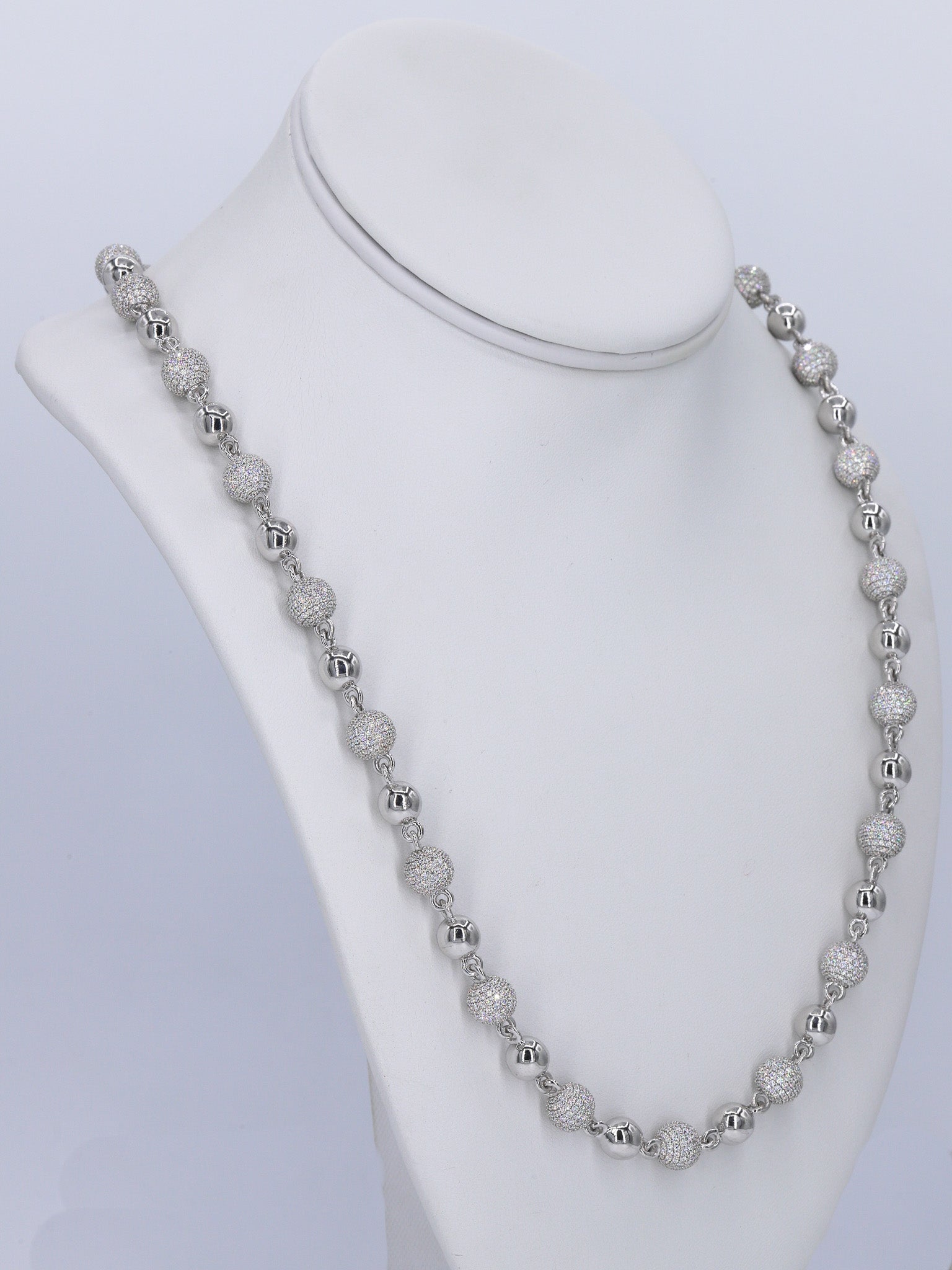 VVS Moissanite Bead Necklace – Moissanite Bazaar