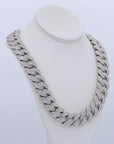 20MM Honeymoon Set VVS Moissanite Cuban Chain 24 Inch