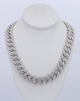18MM Snow/Galaxy Set VVS Moissanite Cuban Chain 24 Inch