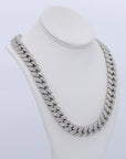 15MM Miami Baguette VVS Moissanite Cuban Chain 22 Inch