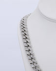 15MM Miami Baguette VVS Moissanite Cuban Chain 22 Inch