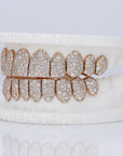 Mosaic/Snow VVS Moissanite Diamond Grillz - Moissanite Bazaar - moissanitebazaar.com