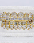 Baguette Hybrid VVS Moissanite Diamond Grillz - Moissanite Bazaar - moissanitebazaar.com