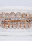 Baguette Hybrid VVS Moissanite Diamond Grillz - Moissanite Bazaar - moissanitebazaar.com