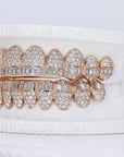 Baguette Hybrid VVS Moissanite Diamond Grillz - Moissanite Bazaar - moissanitebazaar.com