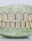 10 on 10 VVS Moisannite Diamond Grillz - Moissanite Bazaar - moissanitebazaar.com