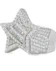 Double Star Baguette VVS Moissanite Diamond Ring - Moissanite Bazaar - moissanitebazaar.com