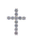 Tennis Cross VVS Moissanite Pendant - Moissanite Bazaar - moissanitebazaar.com