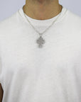 Baguette Bubble Cross VVS Moissanite Diamonds Pendant - Moissanite Bazaar - moissanitebazaar.com
