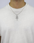 Tennis Ankh Cross VVS Moissanite Diamonds Pendant - Moissanite Bazaar - moissanitebazaar.com