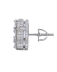 BIG STONE Flower Earring Fully Iced Out VVS Moissanite Daimond Earrings - Moissanite Bazaar - moissanitebazaar.com