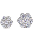 BIG STONE Flower Earring Fully Iced Out VVS Moissanite Daimond Earrings - Moissanite Bazaar - moissanitebazaar.com