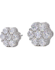 BIG STONE Flower Earring Fully Iced Out VVS Moissanite Daimond Earrings - Moissanite Bazaar - moissanitebazaar.com