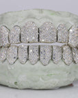 12 on 12 VVS Moisannite Diamond Grillz - Moissanite Bazaar - moissanitebazaar.com