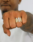 Two-Tone Chrome Heart VVS Moissanite Diamond Ring - Moissanite Bazaar - moissanitebazaar.com