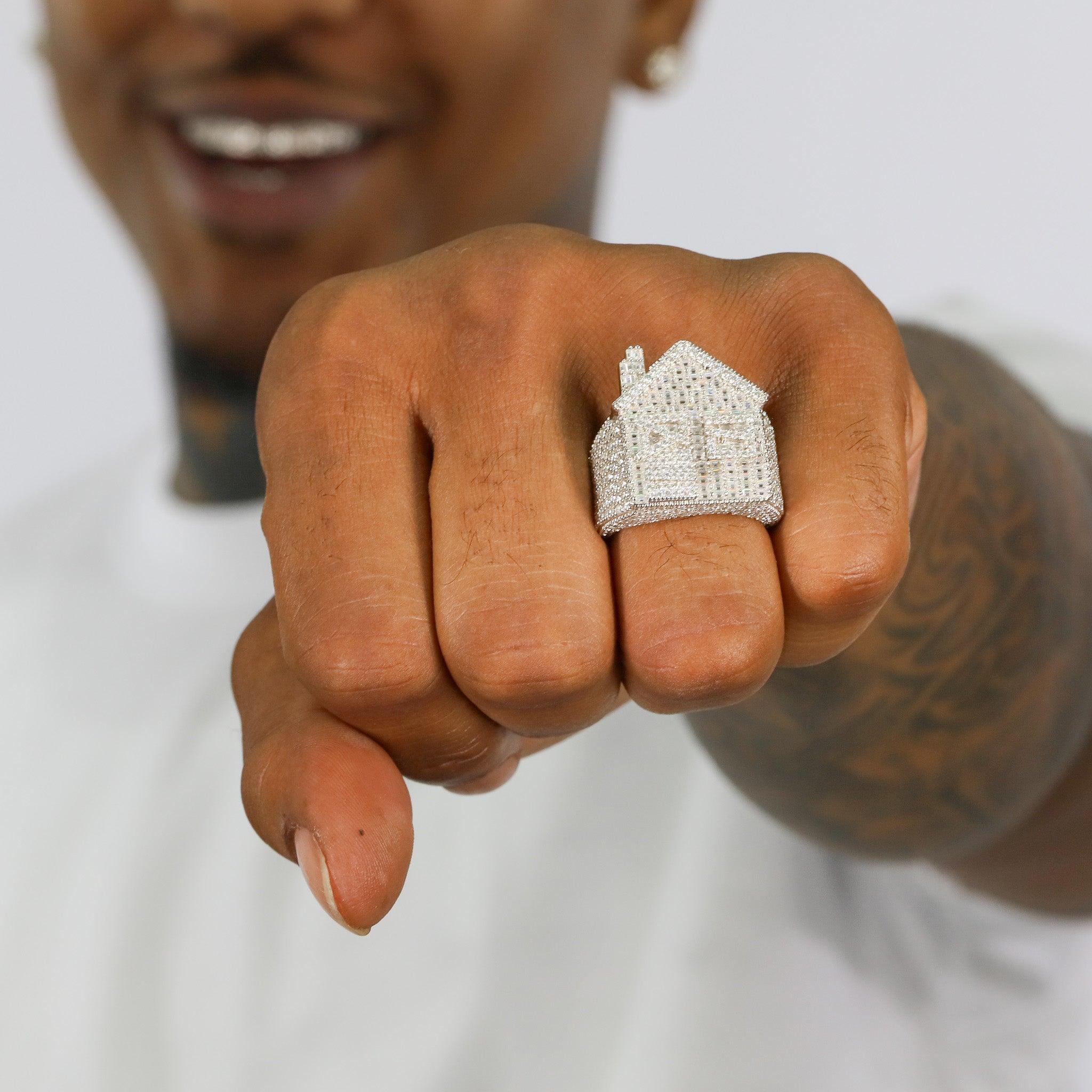 Trap House VVS Moissanite Diamond Ring - Moissanite Bazaar - moissanitebazaar.com