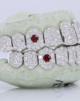Jumbo Ruby Fang Pointer VVS Moissanite Diamond Grillz