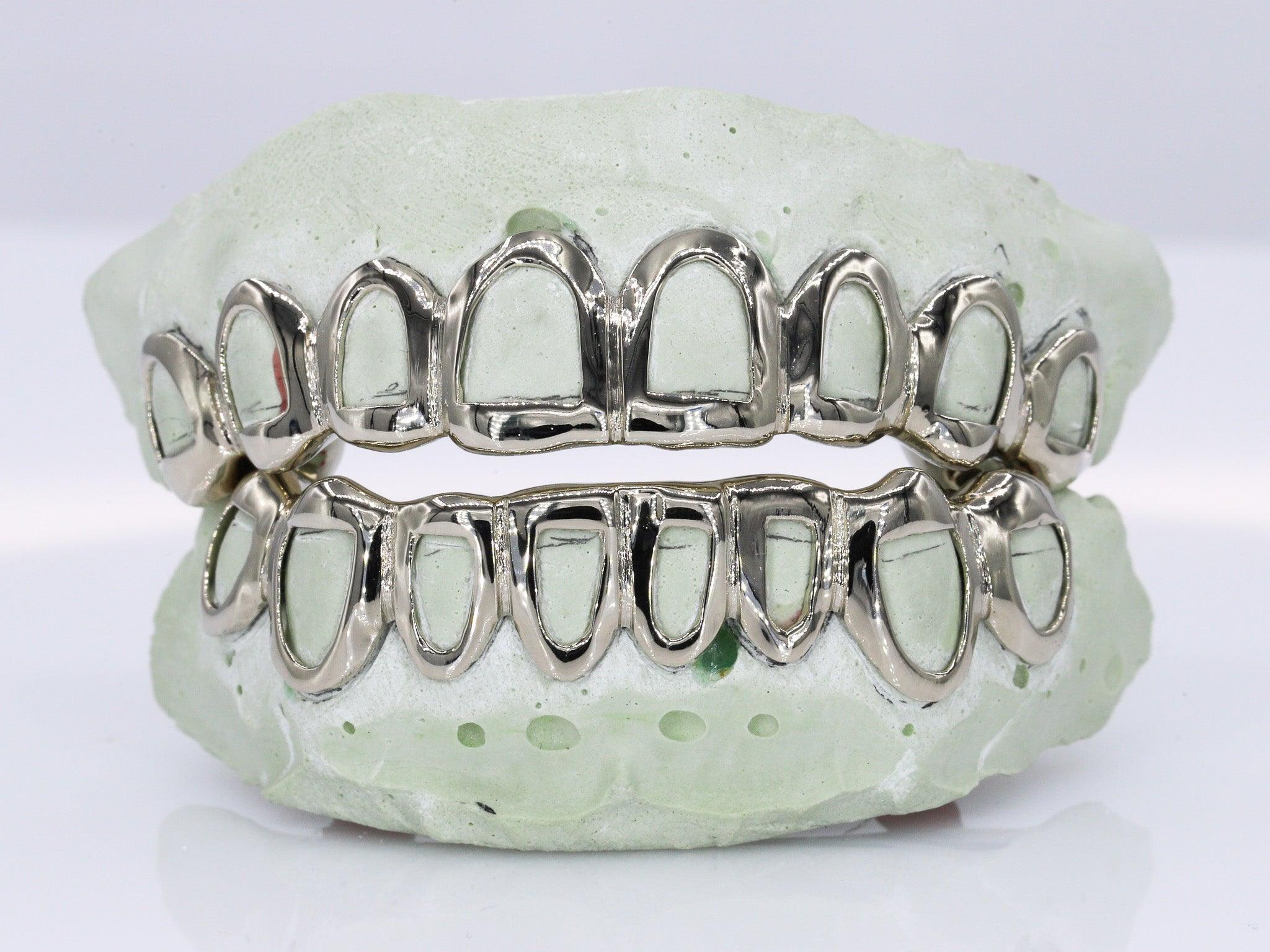 Framed Gold Grillz - Moissanite Bazaar - moissanitebazaar.com