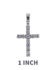 Tennis Cross VVS Moissanite Pendant - Moissanite Bazaar - moissanitebazaar.com