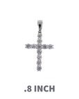 Tennis Cross VVS Moissanite Pendant - Moissanite Bazaar - moissanitebazaar.com