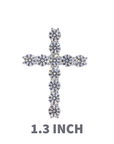 Tennis Cross VVS Moissanite Pendant - Moissanite Bazaar - moissanitebazaar.com