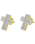 Baguette Cross VVS Moissanite Daimond Earrings - Moissanite Bazaar - moissanitebazaar.com
