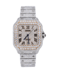 CS Two Tone 41MM Moissanite Diamond Watch 20CT - Moissanite Bazaar - moissanitebazaar.com