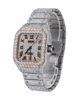 CS Two Tone 41MM Moissanite Diamond Watch 20CT - Moissanite Bazaar - moissanitebazaar.com