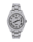 DJ 41MM Moissanite Diamond Two Row Bezel Watch 22CT - Moissanite Bazaar - moissanitebazaar.com