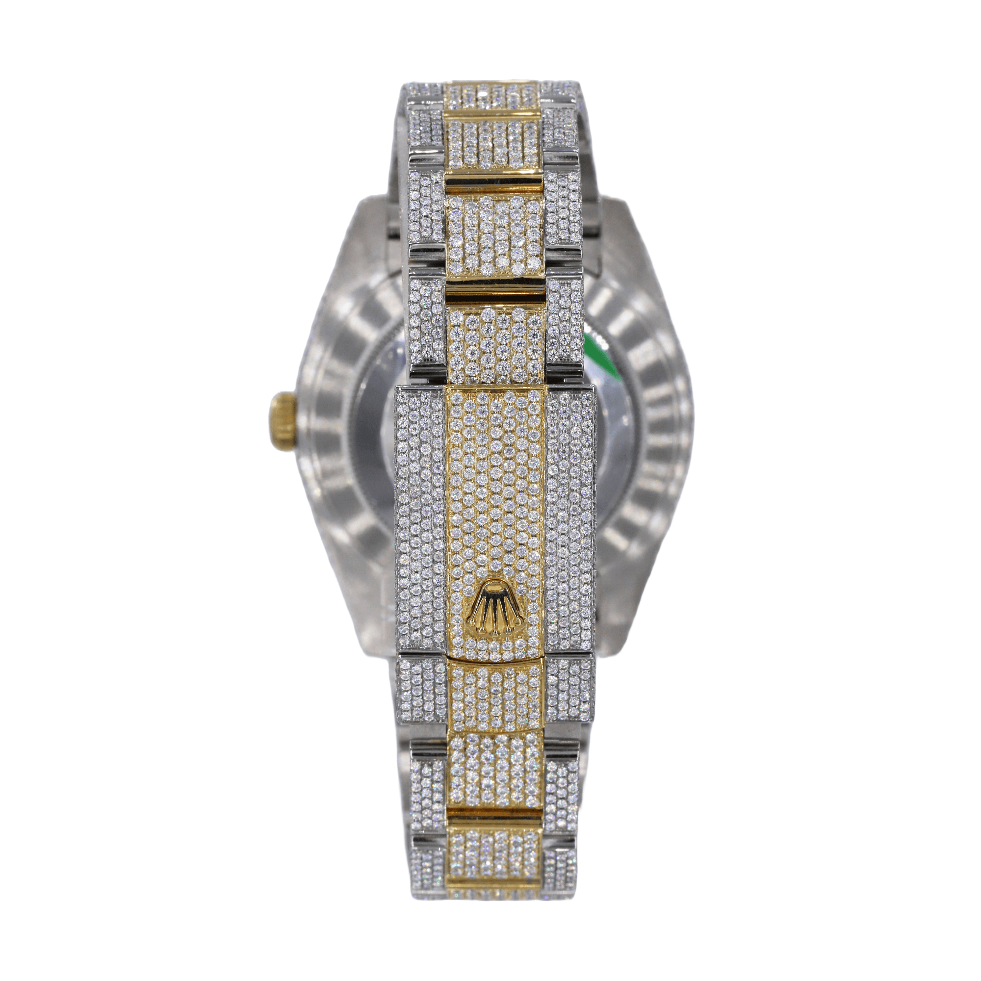DJ 41MM Moissanite Diamond Medium Stone Bezel Two-Tone Watch 22CT - Moissanite Bazaar - moissanitebazaar.com