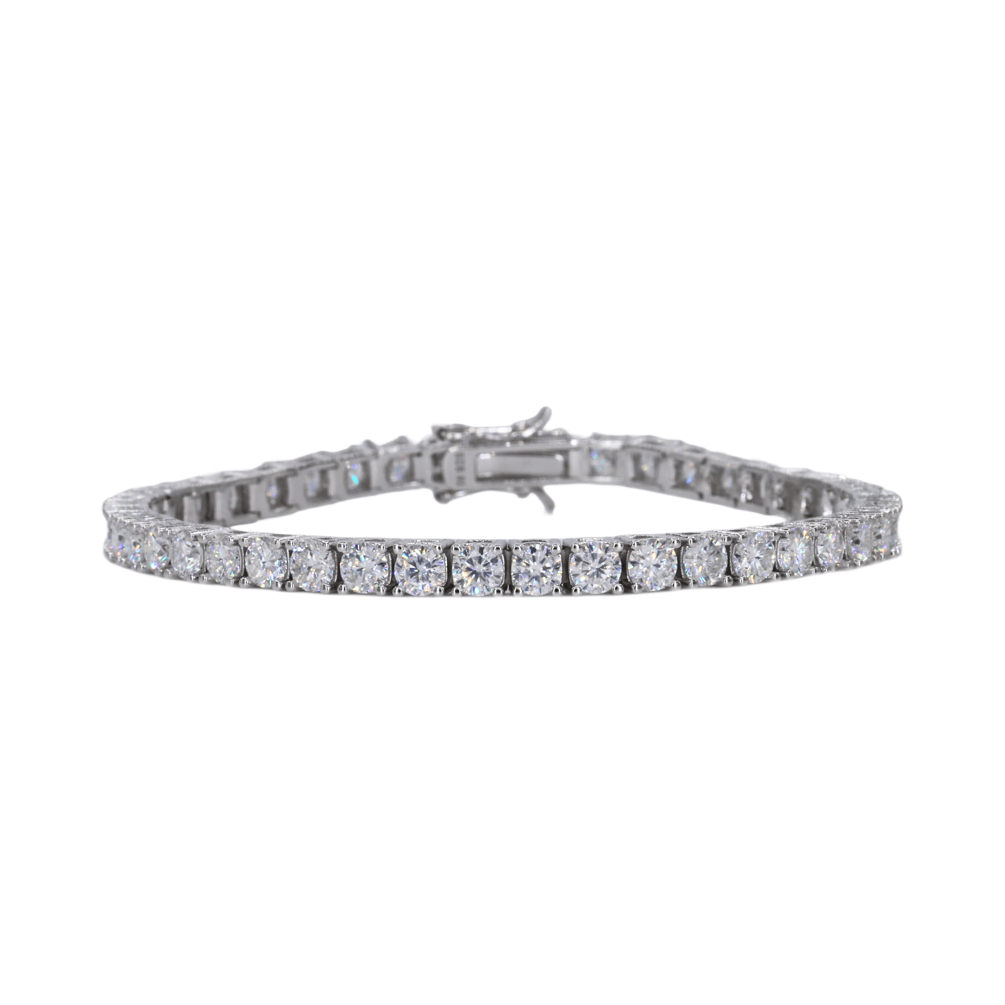 4MM Tennis Bracelet VVS Moissanite Diamonds - Moissanite Bazaar - moissanitebazaar.com