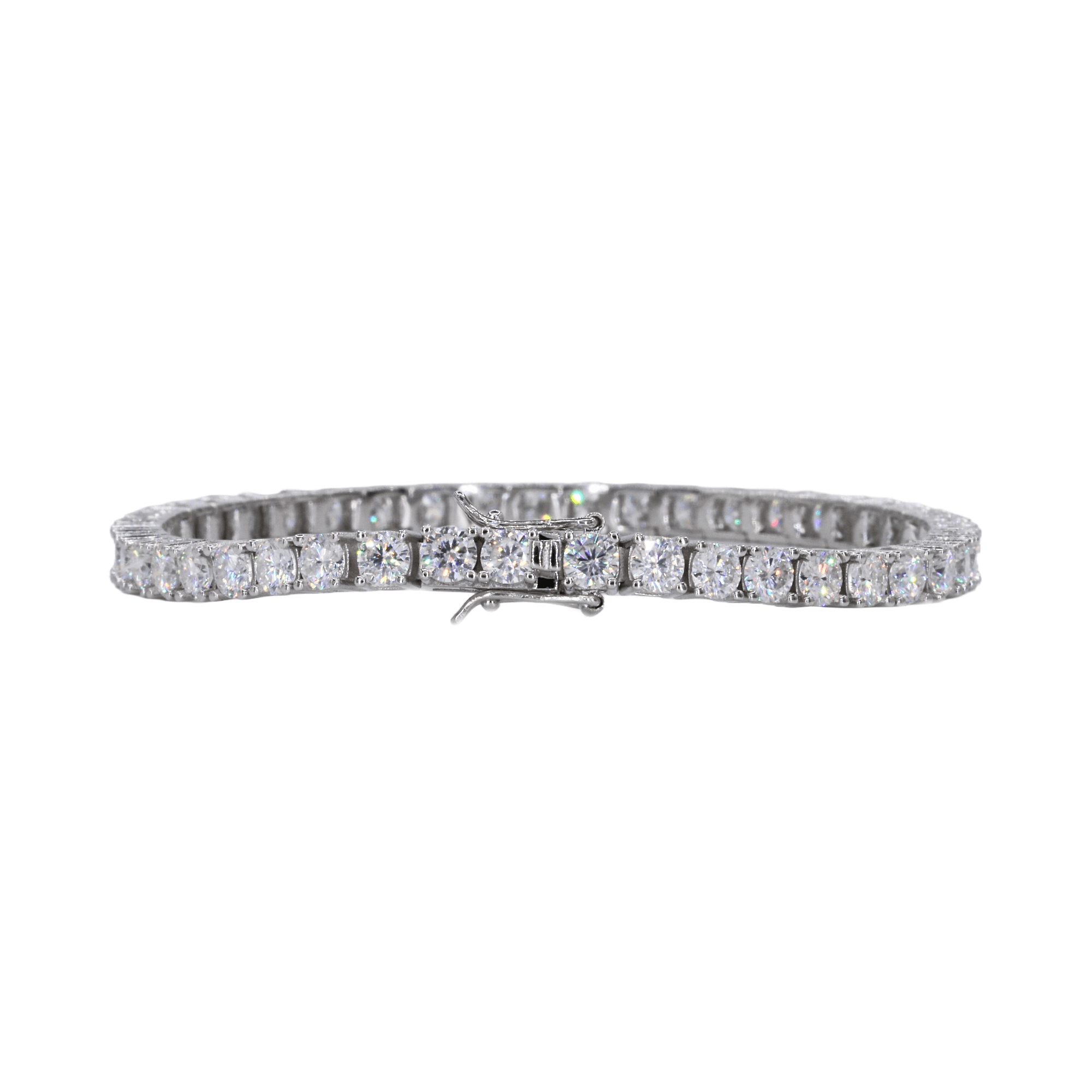 4MM Tennis Bracelet VVS Moissanite Diamonds - Moissanite Bazaar - moissanitebazaar.com