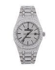 AP Stainless Steel 41MM Moissanite Diamond Watch 25CT With Two-Tone Option - Moissanite Bazaar - moissanitebazaar.com