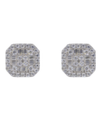 Baguette Round Square VVS Moissanite Daimond Earrings - Moissanite Bazaar - moissanitebazaar.com