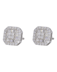 Baguette Round Square VVS Moissanite Daimond Earrings - Moissanite Bazaar - moissanitebazaar.com