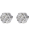 15 Pointer VVS Moissanite Diamond Flower Earrings - Moissanite Bazaar - moissanitebazaar.com