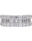 Baguette Iced Out Band VVS Moissanite Diamond Ring - Moissanite Bazaar - moissanitebazaar.com