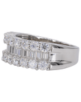 Baguette Iced Out Band VVS Moissanite Diamond Ring - Moissanite Bazaar - moissanitebazaar.com